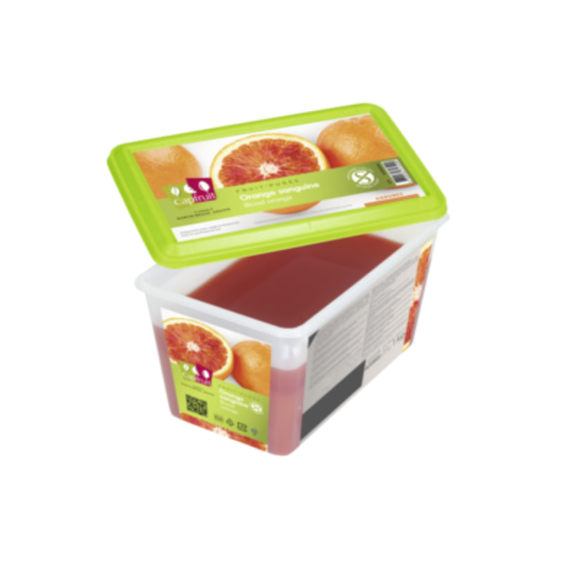 Frozen Puree Blood Orange 100% Capfruit individual Pack 1kg